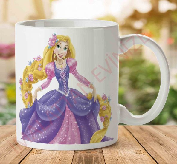 Rapunzel-PNG-Clipart İki Tarafı Baskılı Kupa Bardak