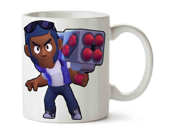 Rawl Stars Brawlers Brock İki Tarafı Baskılı Kupa Bardak