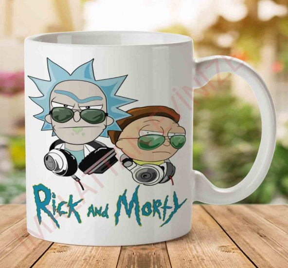 RICK AND MORTY DJs İki Tarafı Baskılı Kupa Bardak