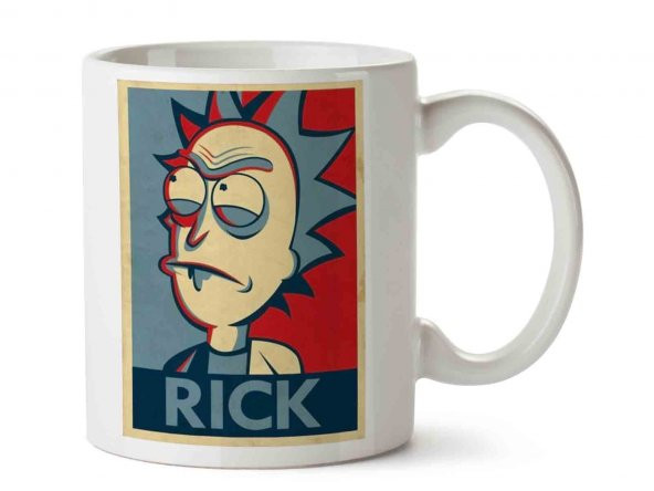 Rick And Morty Rick İki Tarafı Baskılı Kupa Bardak