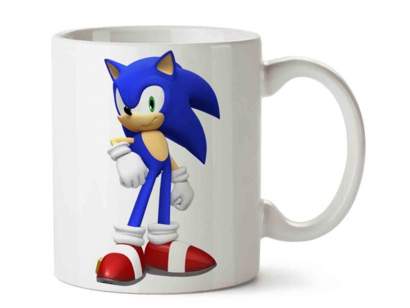 Sonic Hedgehog İki Tarafı Baskılı Kupa Bardak