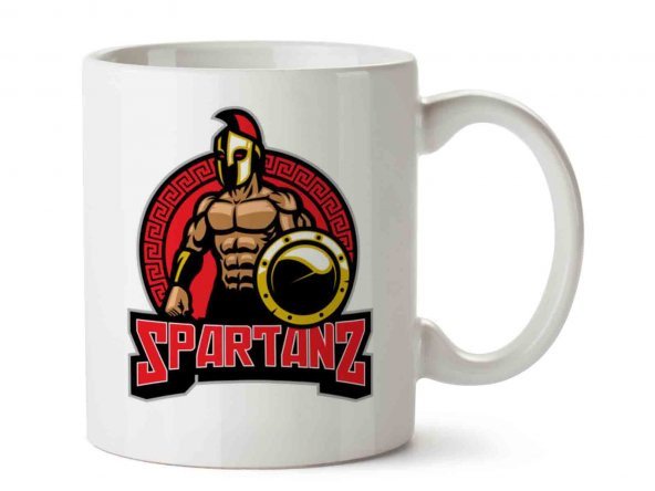 Spartans Gym Fitness 2 İki Tarafı Baskılı Kupa Bardak