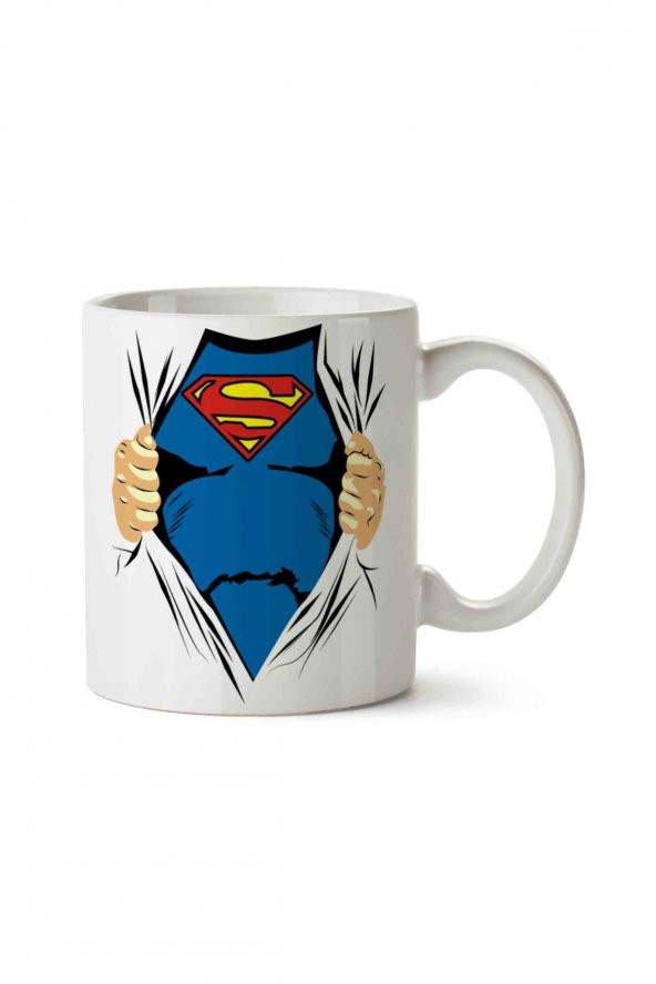 Super Man Marvel 2 İki Tarafı Baskılı Kupa Bardak