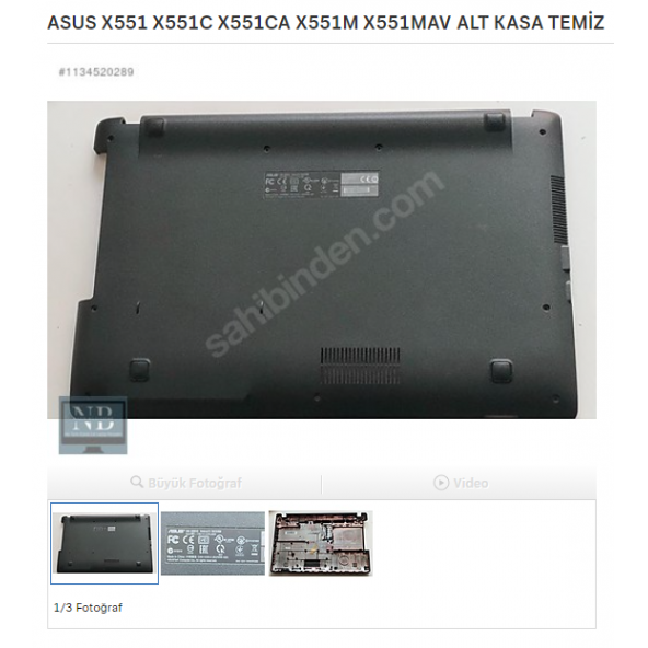 ASUS X551 X551C X551CA X551M X551MAV ALT KASA TEMİZ