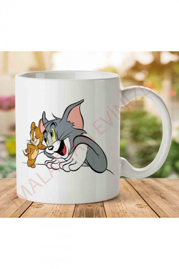 Tom-And-Jerry-Free-PNG-Image İki Tarafı Baskılı Kupa Bardak