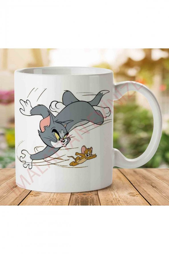 Tom-And-Jerry-PNG İki Tarafı Baskılı Kupa Bardak