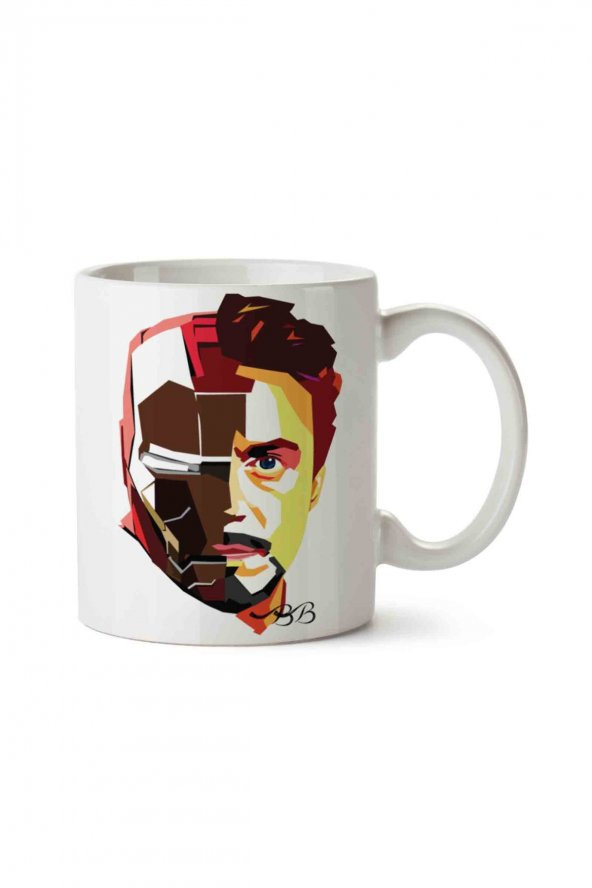 Tony Stark Iron Man İki Tarafı Baskılı Kupa Bardak