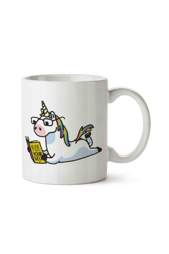 Unicorn Believe In Your Self İki Tarafı Baskılı Kupa Bardak