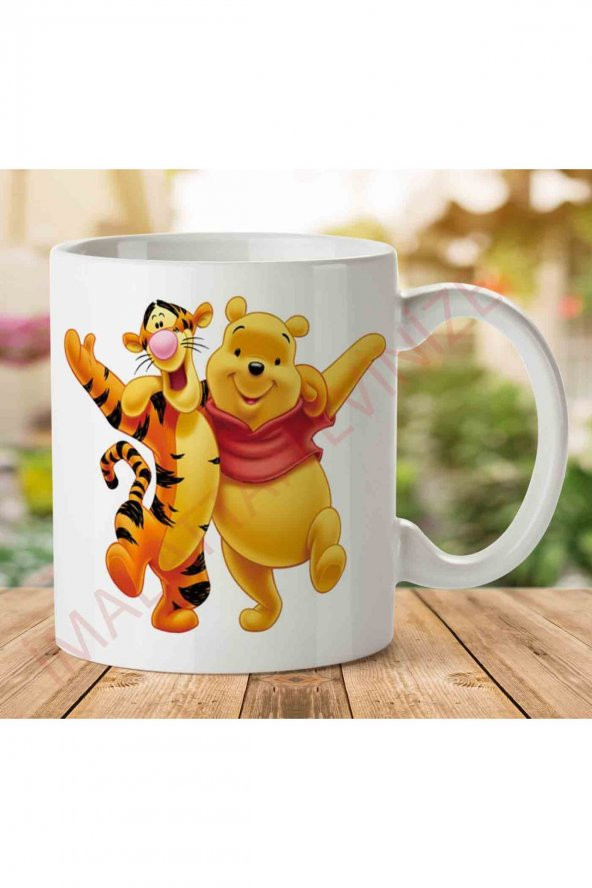 Winnie-The-Pooh-Free-PNG-Image İki Tarafı Baskılı Kupa Bardak