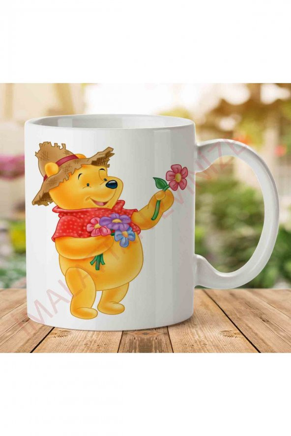 Winnie-The-Pooh-High-Quality-PNG İki Tarafı Baskılı Kupa Bardak