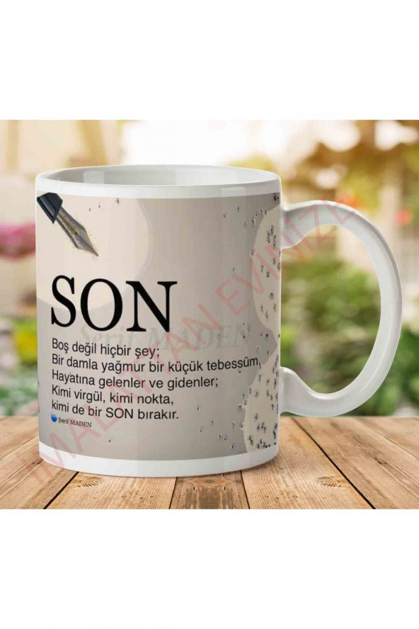 Şerif Maden Son İki Tarafı Baskılı Kupa Bardak