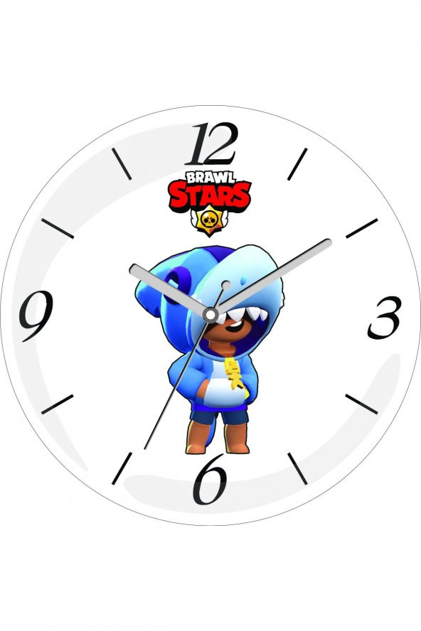 Brawl Stars Leon Lolipop Çap 30cm Sessiz Akar Bombeli Gerçek Cam Duvar Saati - 1