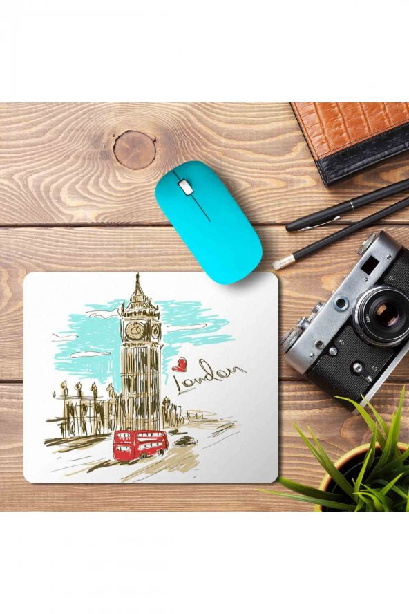 Big Ben Paris Clock Tower Baskılı Mouse Pad Mousepad Baskılı Mouse Pad Mousepad