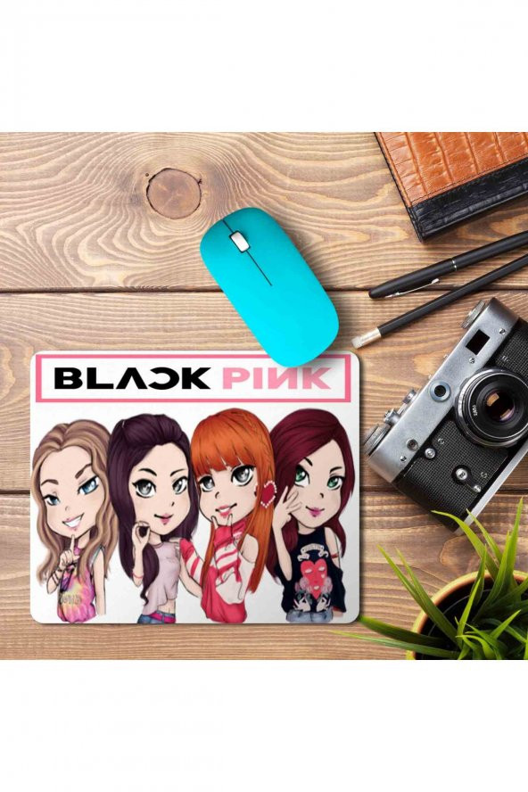 Black Pink 4 lü Mouse Pad Baskılı Mouse Pad Mousepad