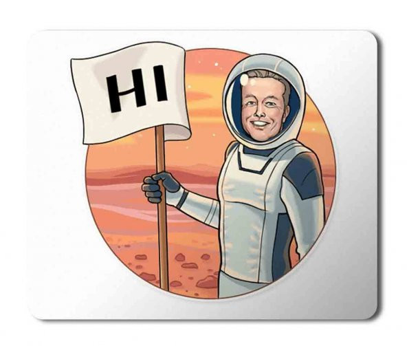 Elon Musk Telegram Astronot Baskılı Mouse Pad Mousepad