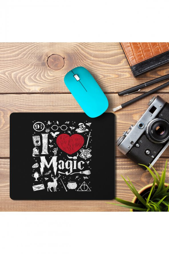 I love Magic  2 Baskılı Mouse Pad Mousepad