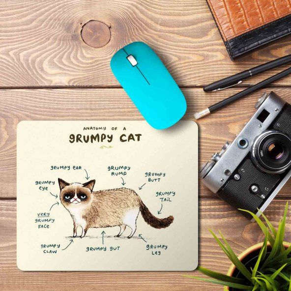 Kedi Anatomisi Baskılı Mouse Pad Mousepad