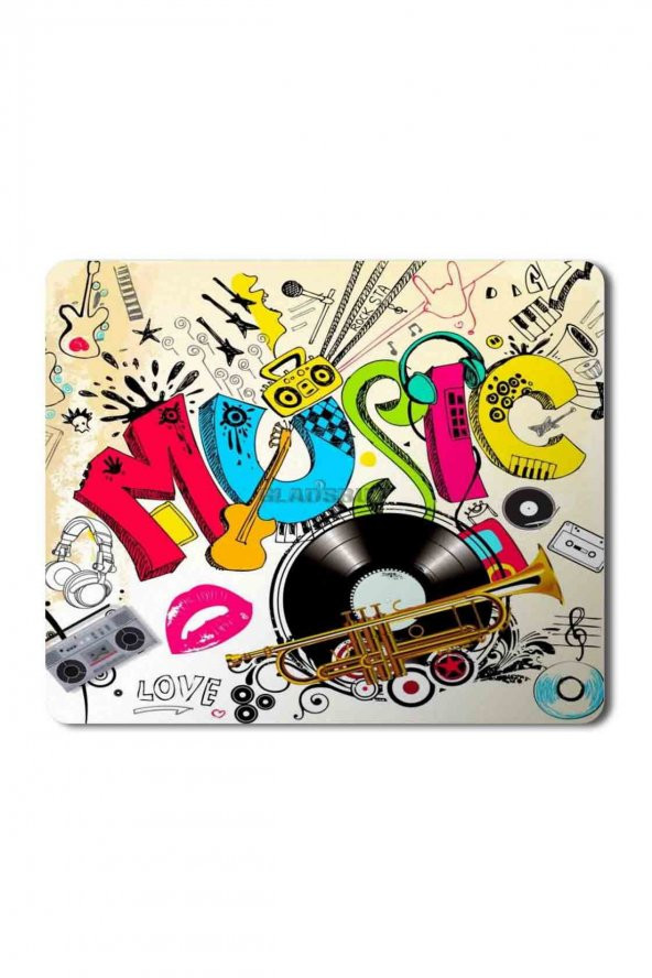 Music Müzik Nota Baskılı Mouse Pad Mousepad