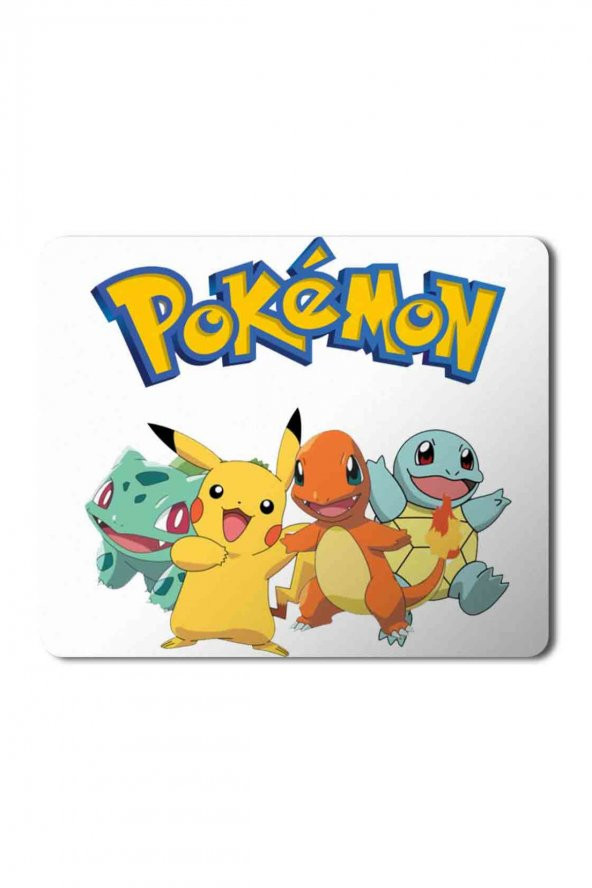 Pokemon Pikachu Bulbasaur Charmender Squirtle Baskılı Mouse Pad Mousepad