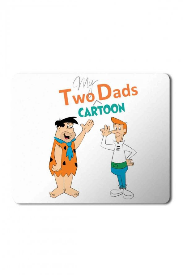 Taş Devri Jetsons Two Dads Cartoon Baskılı Mouse Pad Mousepad