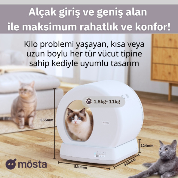 Ubtech Smart Ucat C10 Pro Akıllı Otomatik Kedi Tuvaleti(Yeni Versiyon) - 4
