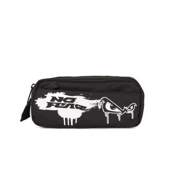 No Fear Orijinal Kalem Çantası Cepli Siyah