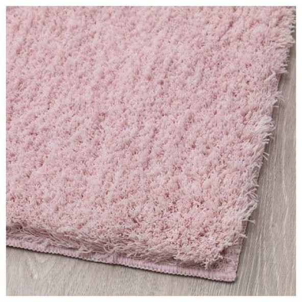 Pembe Renk Mini Yumuşak Peluş Halı MeridyenDukkan Paket 60x90 Cm-Banyo Halısı - 4