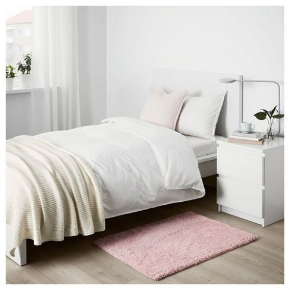 Pembe Renk Mini Yumuşak Peluş Halı MeridyenDukkan Paket 60x90 Cm-Banyo Halısı - 2