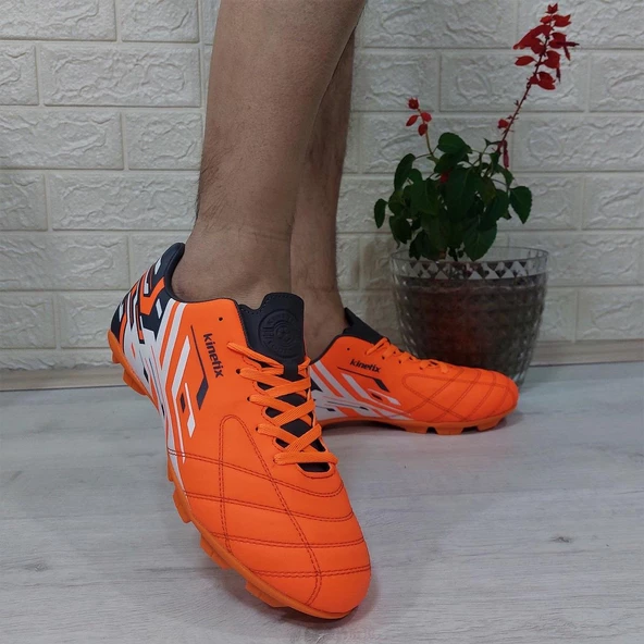 Kinetix Kamıkaze Ag Turuncu Krampon Çim Saha Futbol Ayakkabı - Resim 5