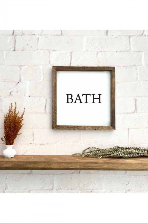 Hediyelza Banyo Bath Levha Ahşap Çerçeve