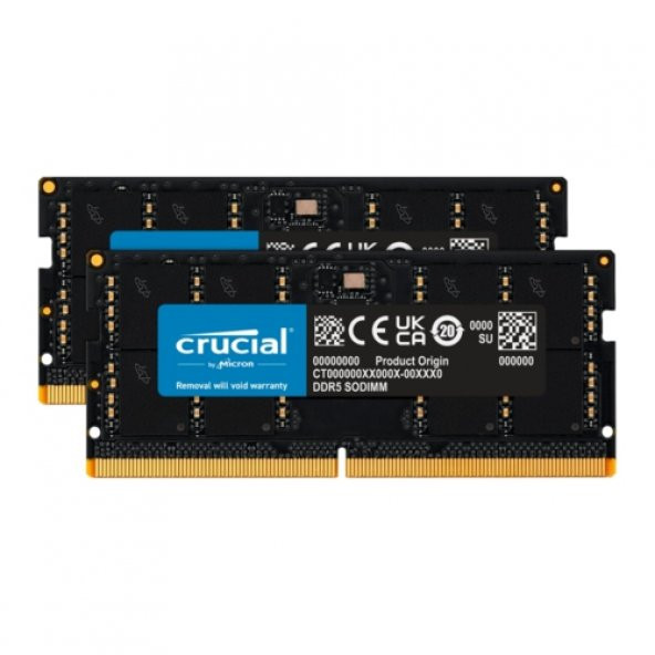 Crucial CT2K32G48C40S5 64GB (2x32) 4800MHz CL40 DDR5 Dizüstü Bilgisayar Bellek