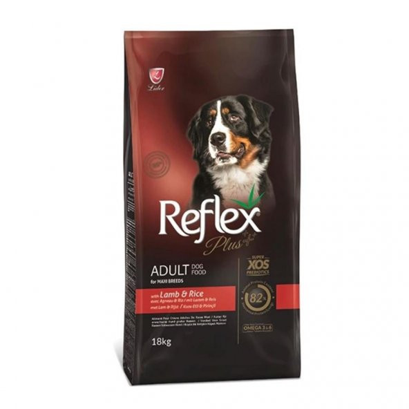 Reflex Plus Büyük Irk Kuzulu ve Pirinçli Yetişkin Köpek Maması 18 Kg