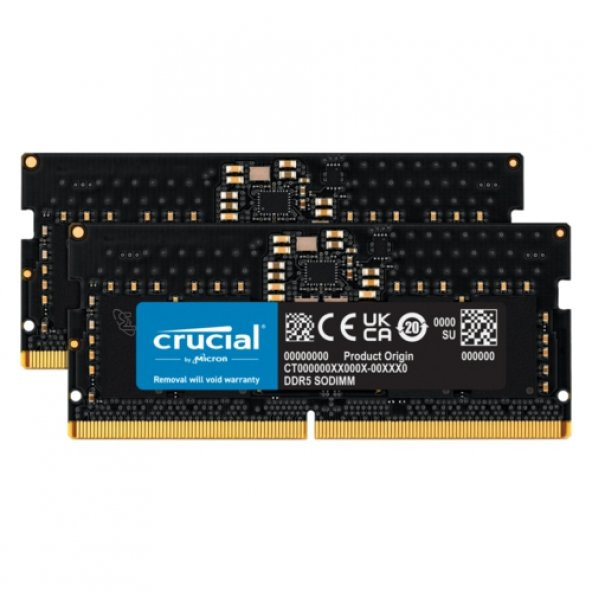 Crucial CT2K8G48C40S5 16GB (2x8) 4800MHz CL40 DDR5 Dizüstü Bilgisayar Bellek