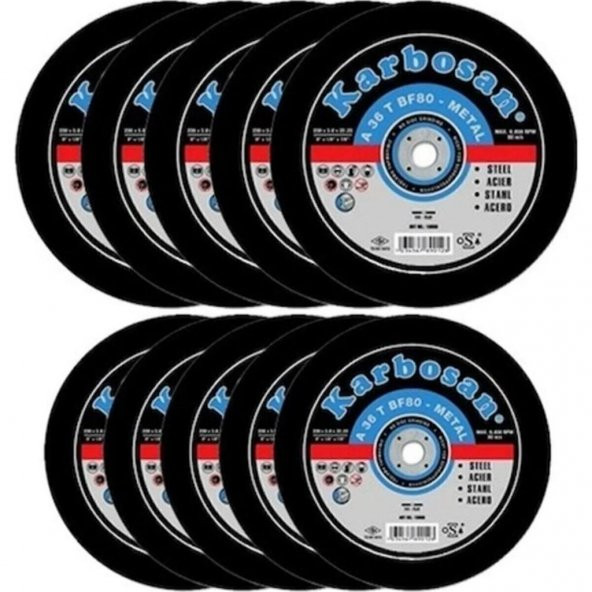 Karbosan Metal Kesici Taş ( Kalın ) 115x3x22,23 (10lu)