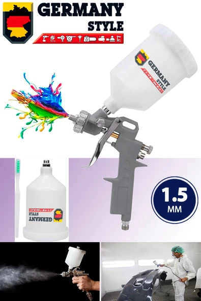 Germany Style Havalı Üstten Depolu Boya Tabancası 1.5 Mm Basınç Ayarlı Havalı Boya Tabancası - 2