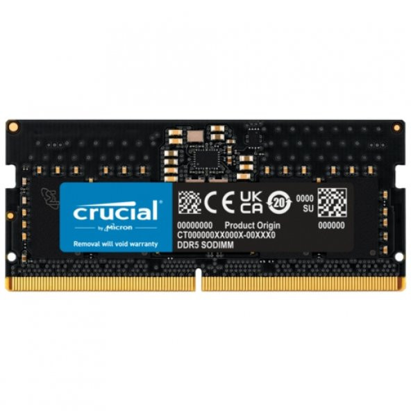 Crucial NTB CT8G48C40S5 8GB 4800MHz CL40 DDR5 Dizüstü Bilgisayar Bellek