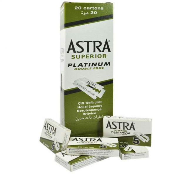 Astra Superior Platinum Tıraş Bıçağı 100 Adet Çift Taraflı Yaprak Jilet