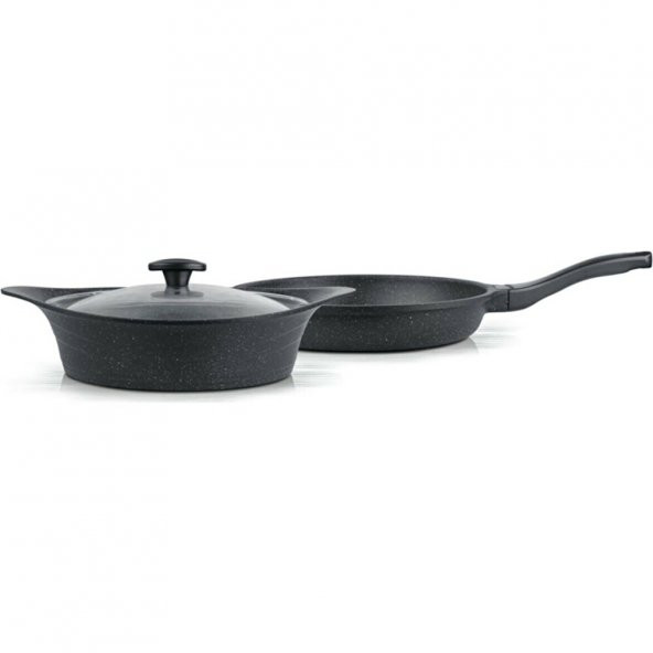 Thermoad Pyro Granit Tencere Tava Seti 3 Parça 28 cm - 2