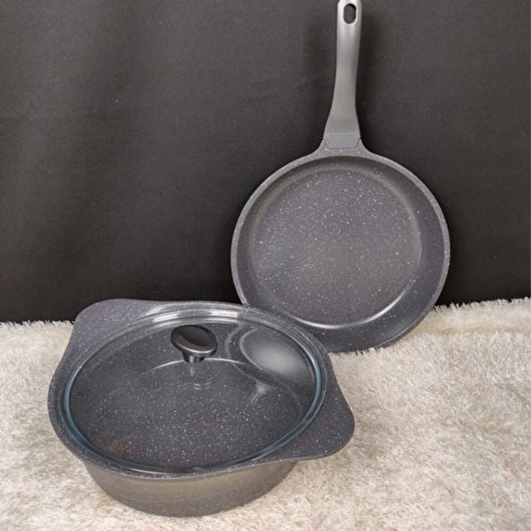 Thermoad Pyro Granit Tencere Tava Seti 3 Parça 28 cm - 3