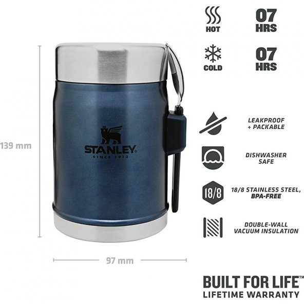 Stanley Klasik Paslanmaz Çelik Yemek Termosu Kaşıklı 0,40 LT - 3