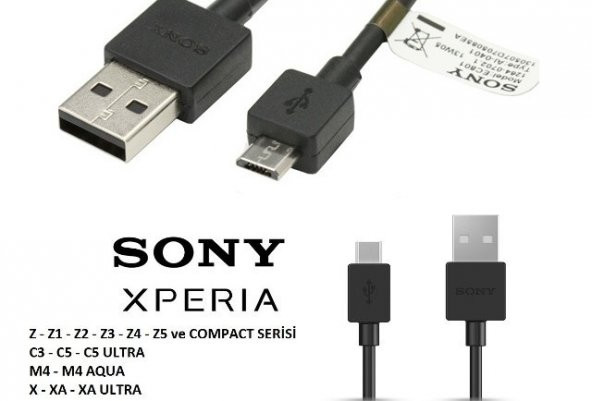 Sony XPERİA Z Z1 Z2 Z3 Z4 Z5 Compact Şarj ve Data Kablosu - 2