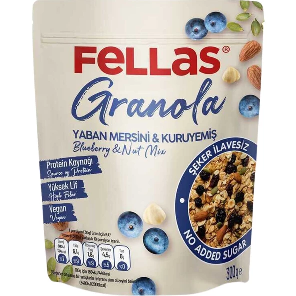 Granola - Yaban Mersinli & Kuruyemişli 300g