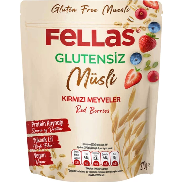 Glutensiz Müsli - Kırmızı Meyveli 270g