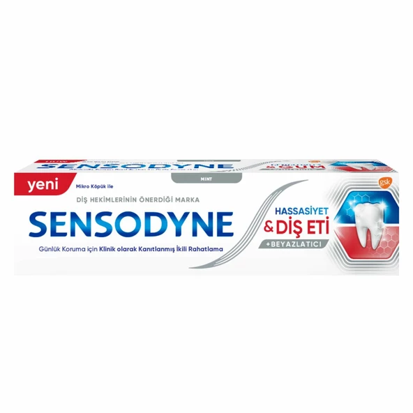 Sensodyne Hassasiyet & Diş Eti Beyazlatıcı Diş Macunu (Mint)  75 ml