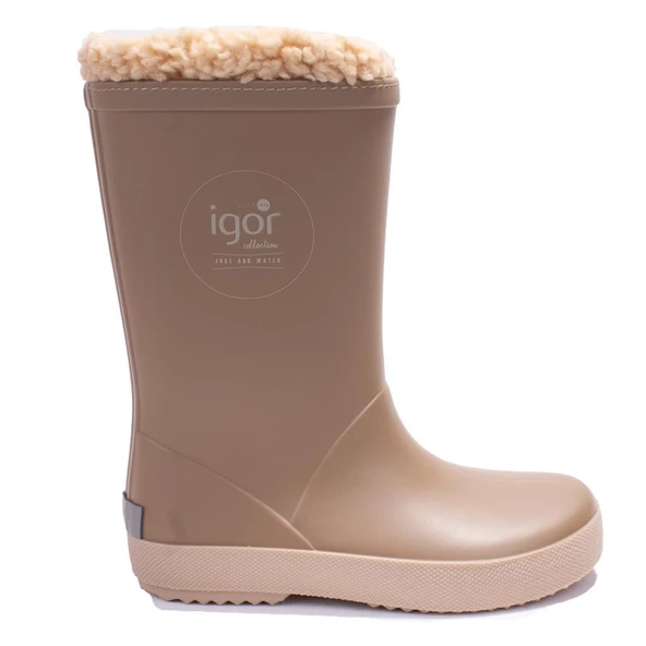 İgor W10293 Splash Dk Burreguıto Koyu Bej Ortopedik Kürklü Erkek Çocuk Yağmur Çizme - 2