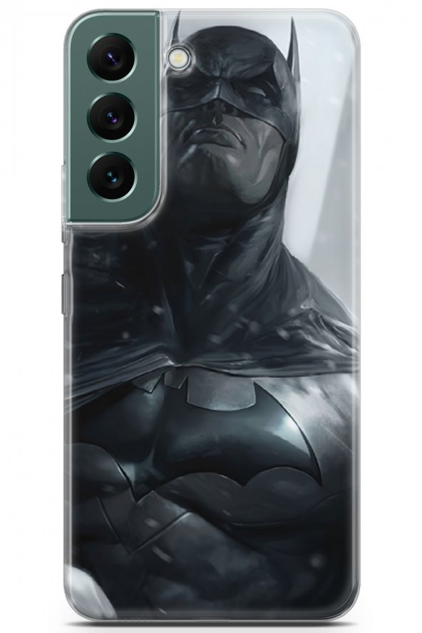 Samsung Galaxy S22 Uyumlu Kılıf Dc 08 Batman DC Baskılı Kılıf Siyah