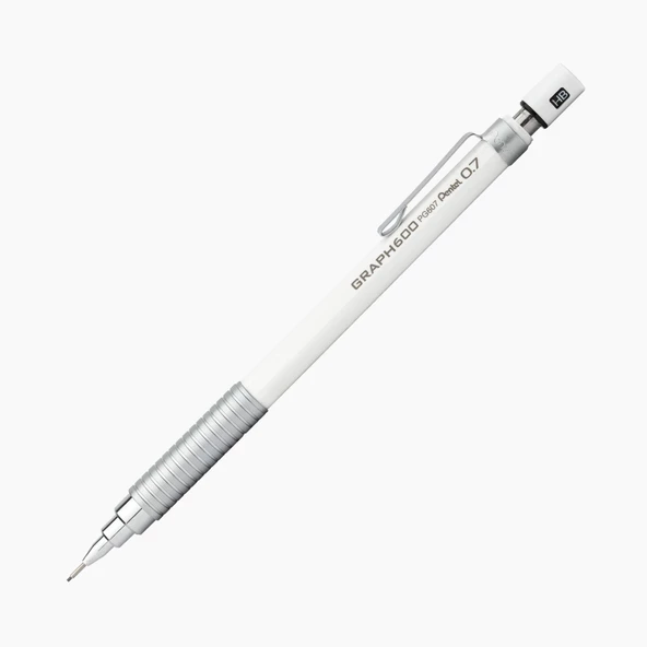 Pentel Graph 600 0.7mm Mekanik Kurşun Kalem Beyaz / PG607