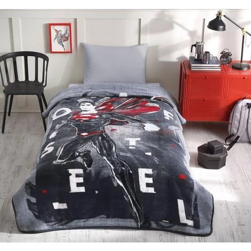 Özdilek Superman Steel Lisanslı Tek Kişilik Çocuk Battaniyesi 160X220