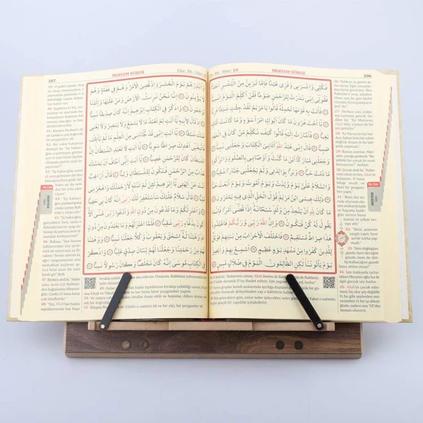 Masaüstü Ahşap Rahle Katlanabilir Rahle Tabletlik Masa üstü rahle - Resim 2