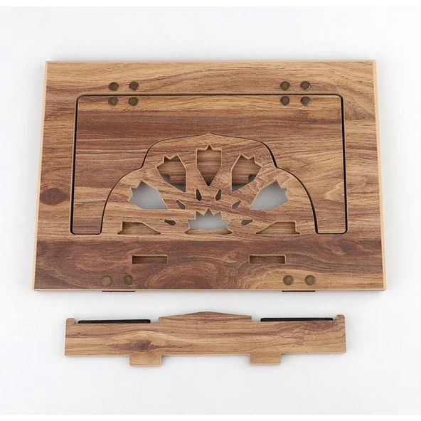 Masaüstü Ahşap Rahle Katlanabilir Rahle Tabletlik Masa üstü rahle - Resim 4